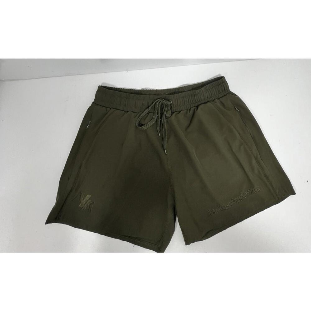 Men’s YoungLA Green Athletic Shorts Workout Gym Performance Sz L